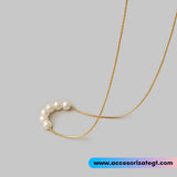 Cadena de Acero Decorada con Perlas [AC300]