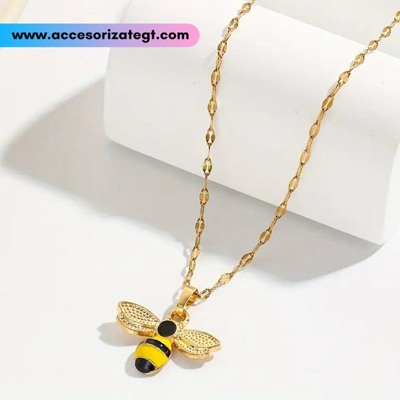 Cadena de Acero con Dije de Abeja [AC303]