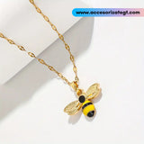 Cadena de Acero con Dije de Abeja [AC303]
