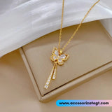 Cadena de Acedo con Mariposa y Barras [AC304]