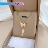 Cadena de Acedo con Mariposa y Barras [AC304]