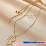 Cadena de Acero con Tulipán, Dorado [AC305]