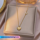 Cadena de Acero con Dijes de Corazones [AC317]