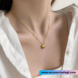 Cadena de Acero con Dijes de Corazones [AC317]