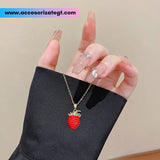 Cadena de Acero con Dije de Fresa [AC319]