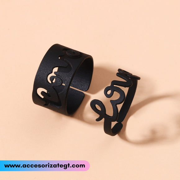 Anillos negro online mate