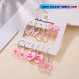 Set de Aretes Color Rosa [AR1577]