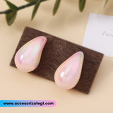 Aretes de Gotas Color Rosa [AR1615]