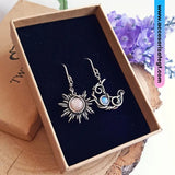 Aretes de Sol y Luna, Plata [AR1653]