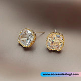 Aretes de Cristal Cuadrados [AR1657]