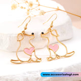 Aretes de Perritos Color Oro [AR1658]