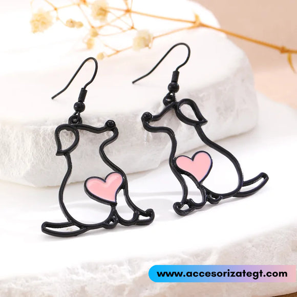 Aretes Negros de Perritos [AR1659]