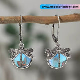 Aretes de Libélula con Cristal Tornasol [AR1663]