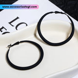 Argollas Negras con Acabado Mate