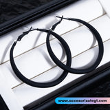 Argollas Negras con Acabado Mate