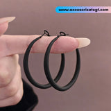 Argollas Negras con Acabado Mate