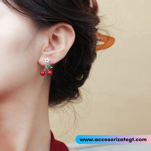 Aretes de Flores y Cerezas [AR1665]