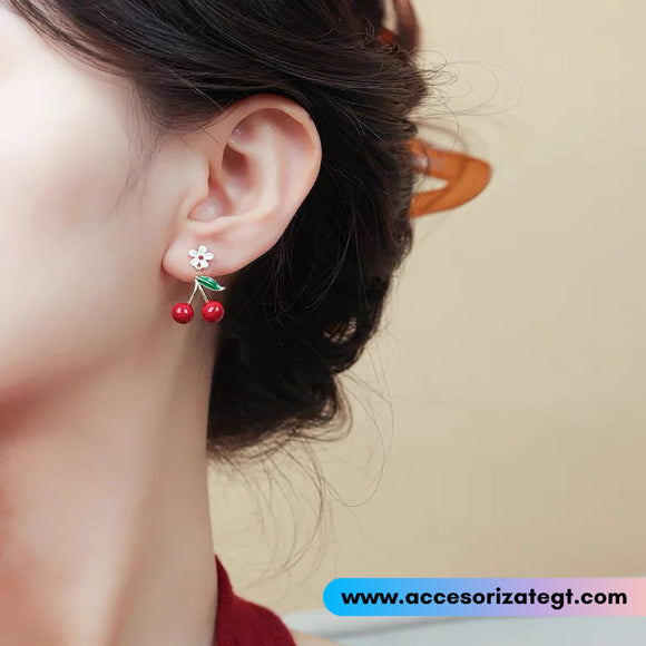 Aretes de Flores y Cerezas [AR1665]