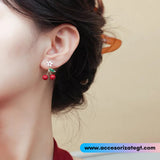 Aretes de Flores y Cerezas [AR1665]
