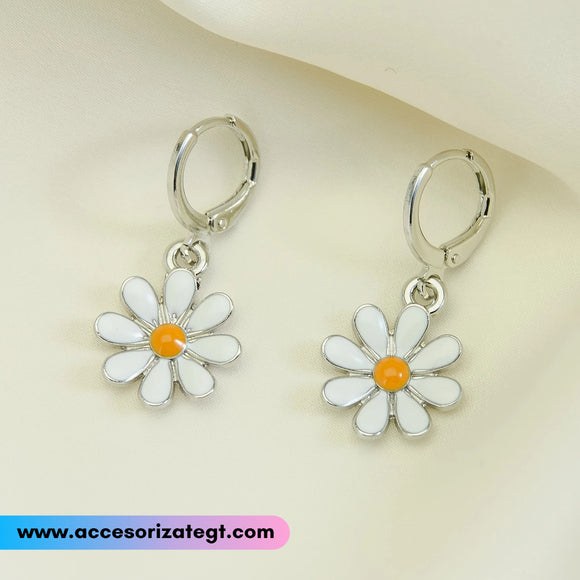 Aretes de Margaritas, Plata [AR1668]