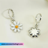 Aretes de Margaritas, Plata [AR1668]