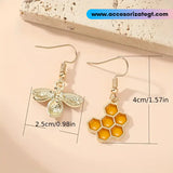 Aretes de Abeja y Panal [AR1669]