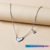 Cadena de Corazones Color Plata [CD1320]