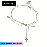 Cadena Infinito y Cruz, Oro [CD1323]