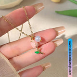 Cadena de Tulipán y Perla [CD1327]