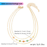 Set de Cadenas con Flores Multicolor [CD1335]