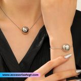 Set de Cadena y Pulsera con Esferas [CD1340]
