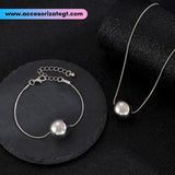 Set de Cadena y Pulsera con Esferas [CD1340]