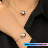 Set de Cadena y Pulsera con Esferas [CD1340]
