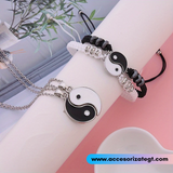 Set de Cadenas y Pulseras de Yin Yang [CN181]