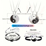 Set de Cadenas y Pulseras de Yin Yang [CN181]