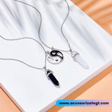 Set de Cadenas con Dijes de Yin Yan y Péndulos [CN184]