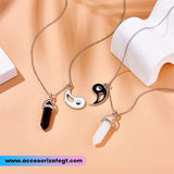 Set de Cadenas con Dijes de Yin Yan y Péndulos [CN184]