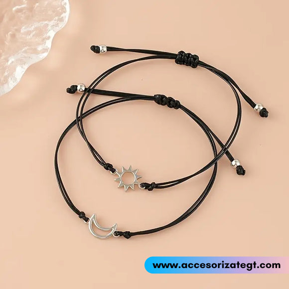 Set de Pulseras Sol y Luna [JP518]