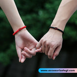 Set de Pulseras con Nudos Célticos, Rojo y Negro [JP764]