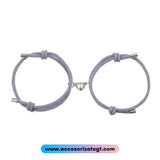 Set de Pulseras Magnéticas color Gris [JP777]