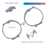 Set de Pulseras Magnéticas color Gris [JP777]