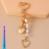 Llavero de Corazones y Perlas [KC044]