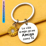 Llavero para Amiga con Dije de Margarita [KC047]