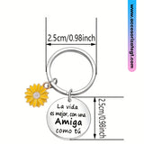 Llavero para Amiga con Dije de Margarita [KC047]