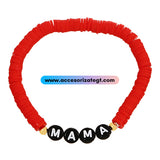 Pulseras de Silicón con la Palabra Mamá [P1145-7]