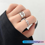 Dúo de Anillos de Serpientes, Plata [AN805]