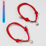 Set de Pulseras Magnéticas Montaña y Mar, Rojo [JP465]