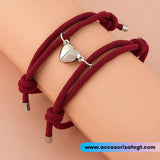 Set de Pulseras con Imanes de Corazón, Corinto [JP638]